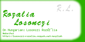 rozalia losonczi business card